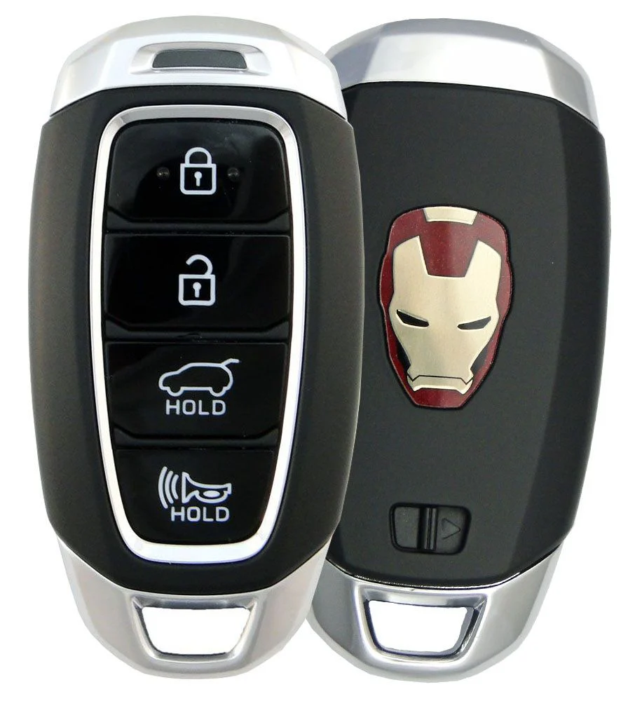 Hyundai Kona Smart Remote Key Fob - Iron Man Logo